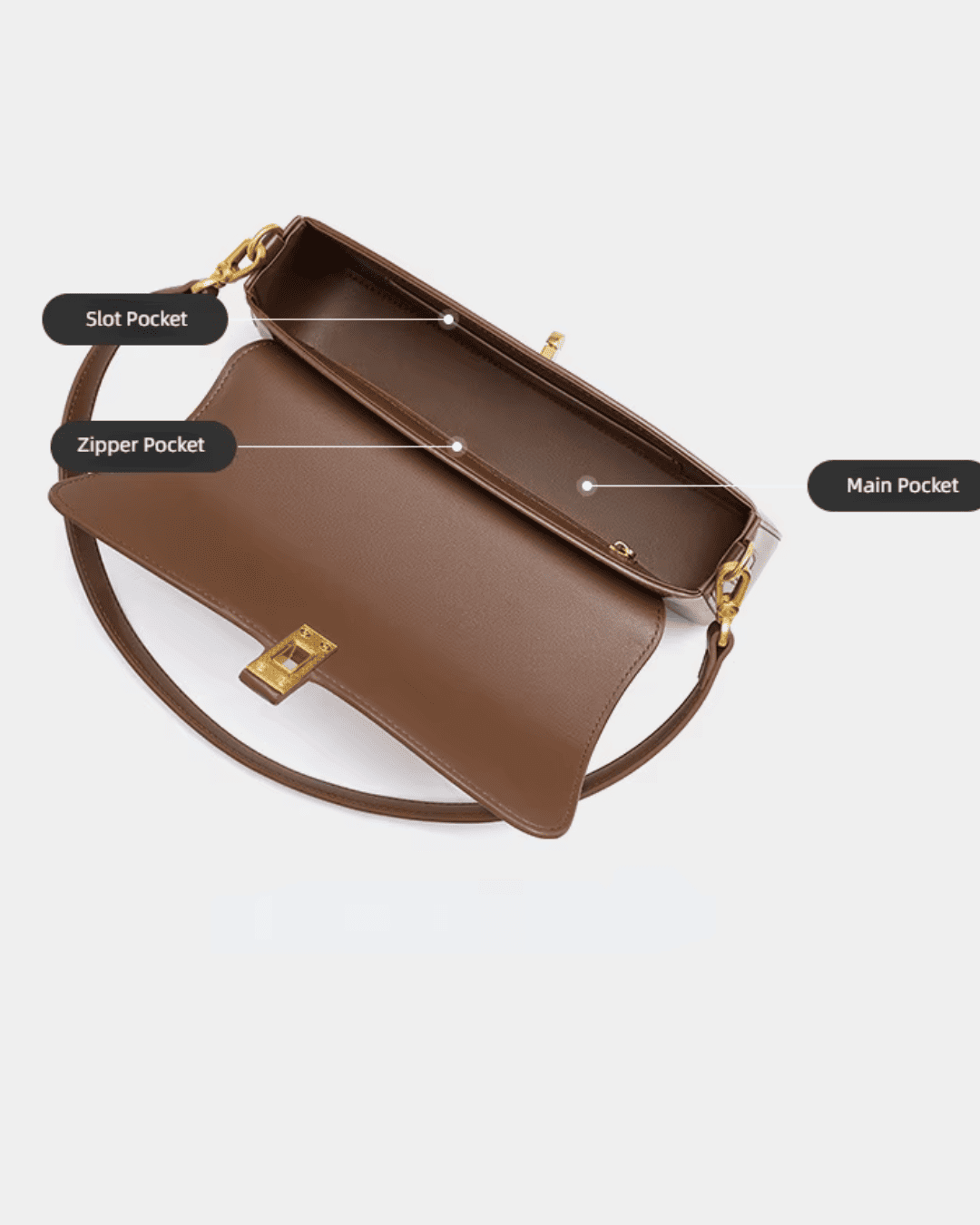 Sac baguette Katiane en cui