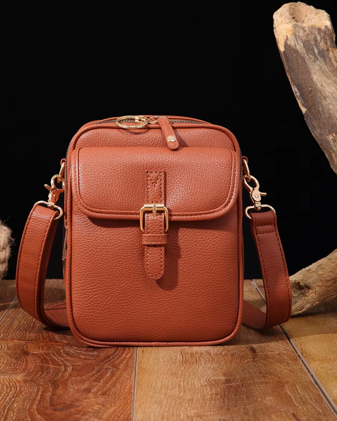 Sac compact Victoria en cuir premiu