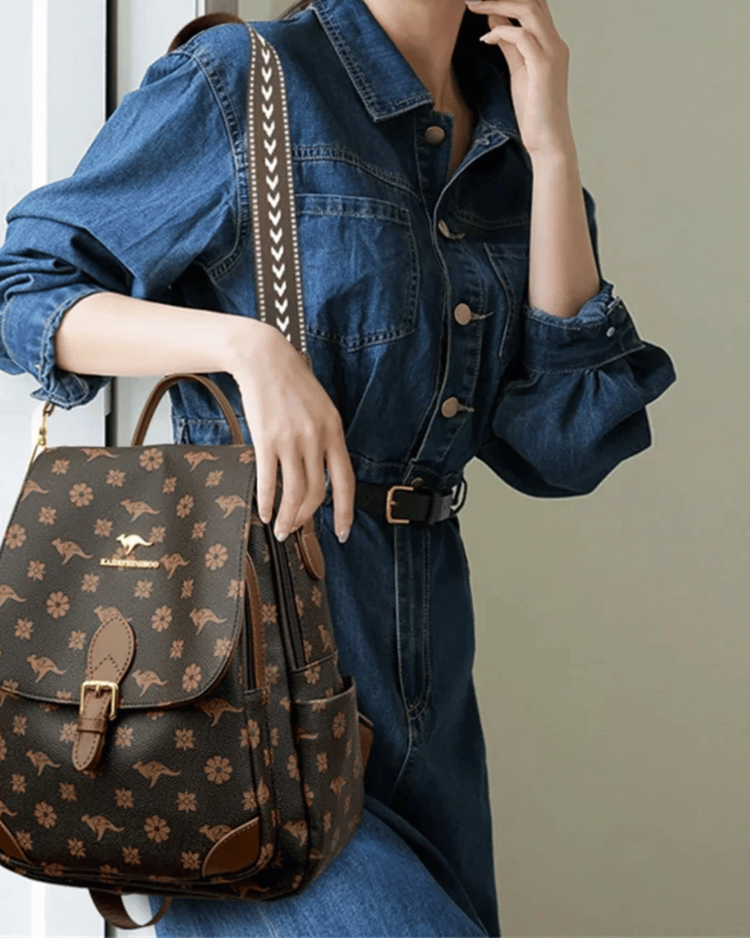 Sac à dos Amanda Guedes en cuir premium