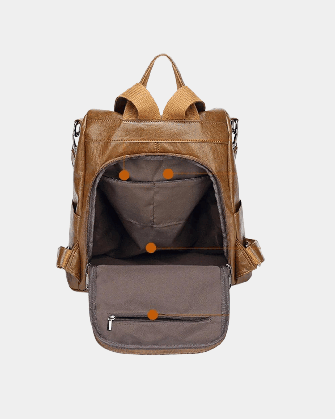 Sac à dos en cuir pour femme avec nœu