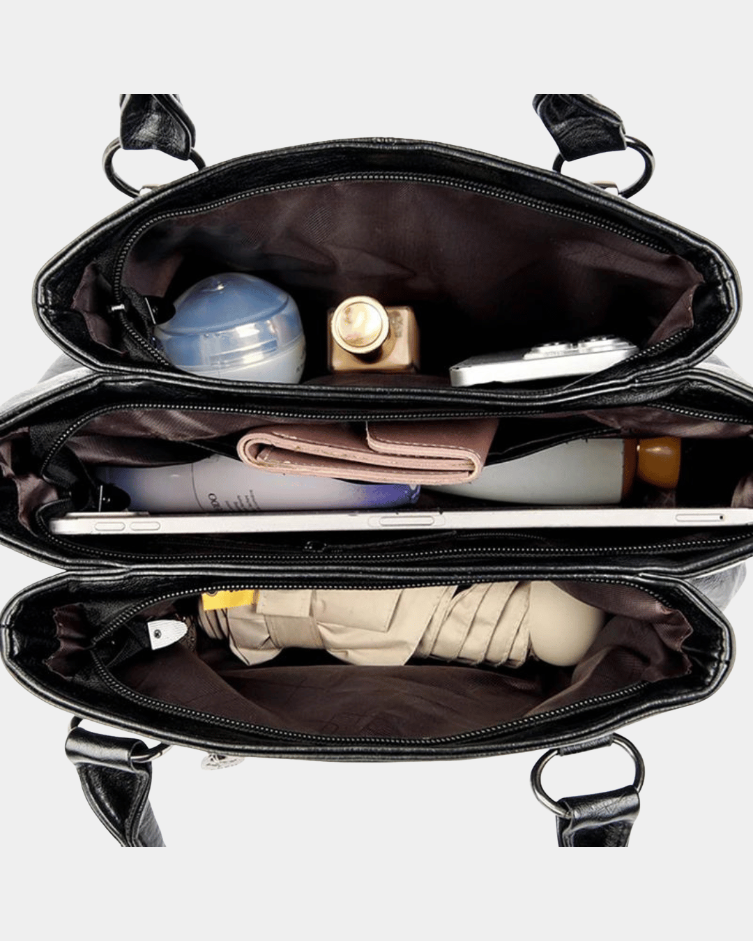 Sac rétro en cuir véritable