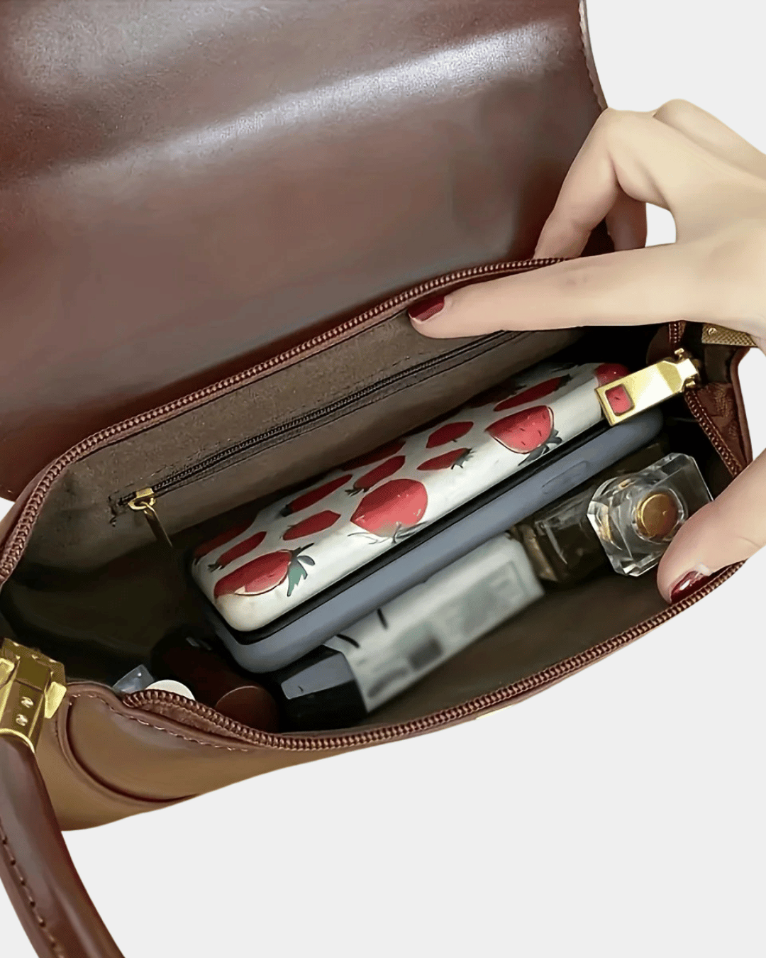 Sac baguette en cuir Soni