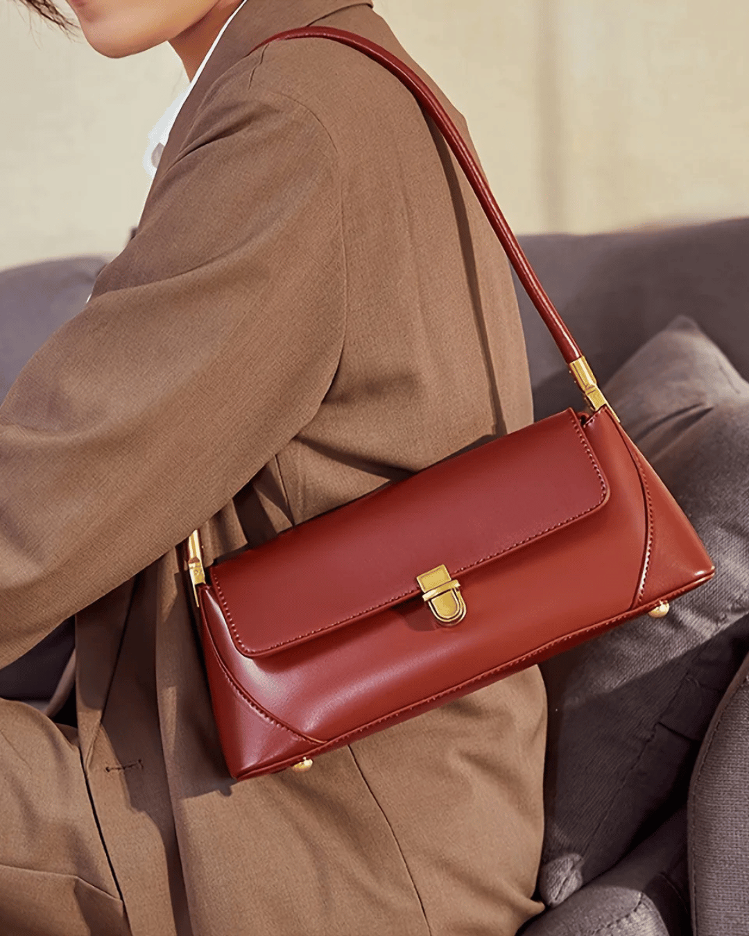 Sac baguette en cuir Soni