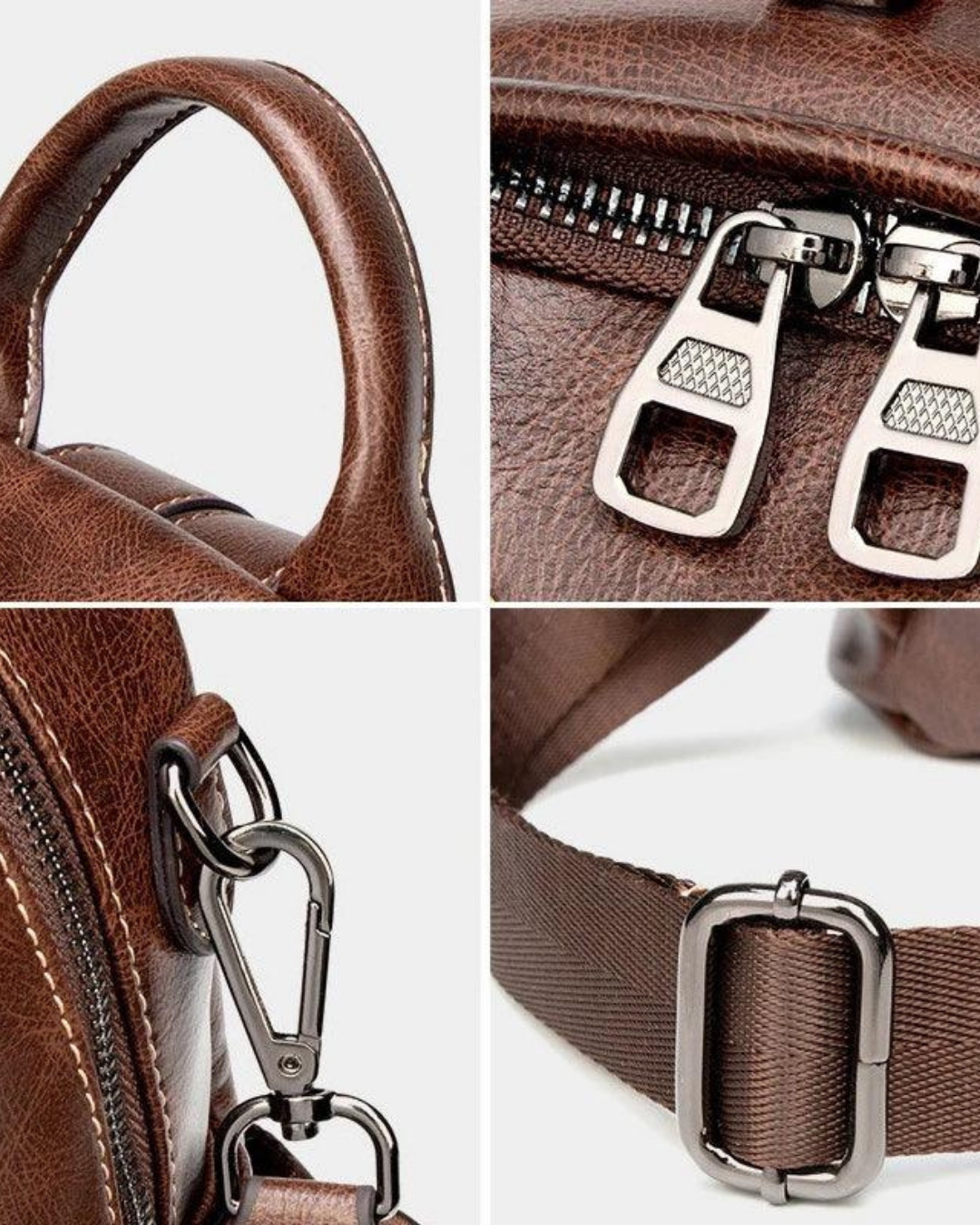 Sac à dos en cuir Marie avec bretelle