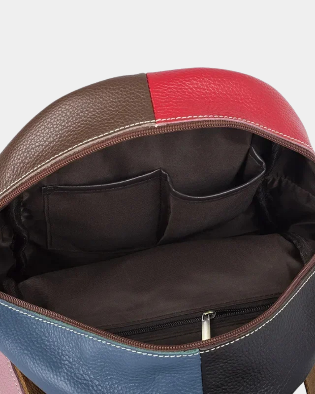 Sac à dos en cuir couleur bonbo