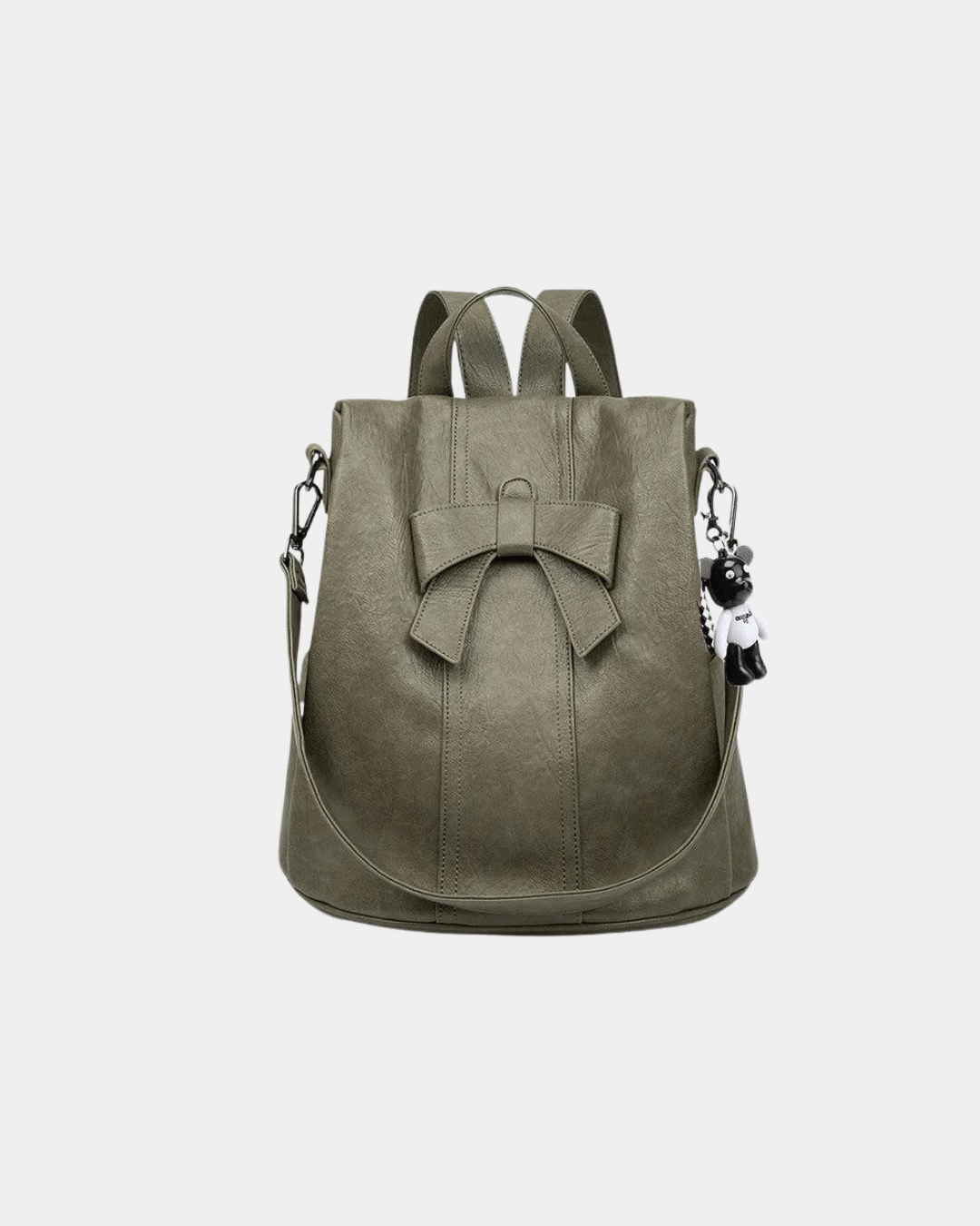 Sac à dos en cuir pour femme avec nœu