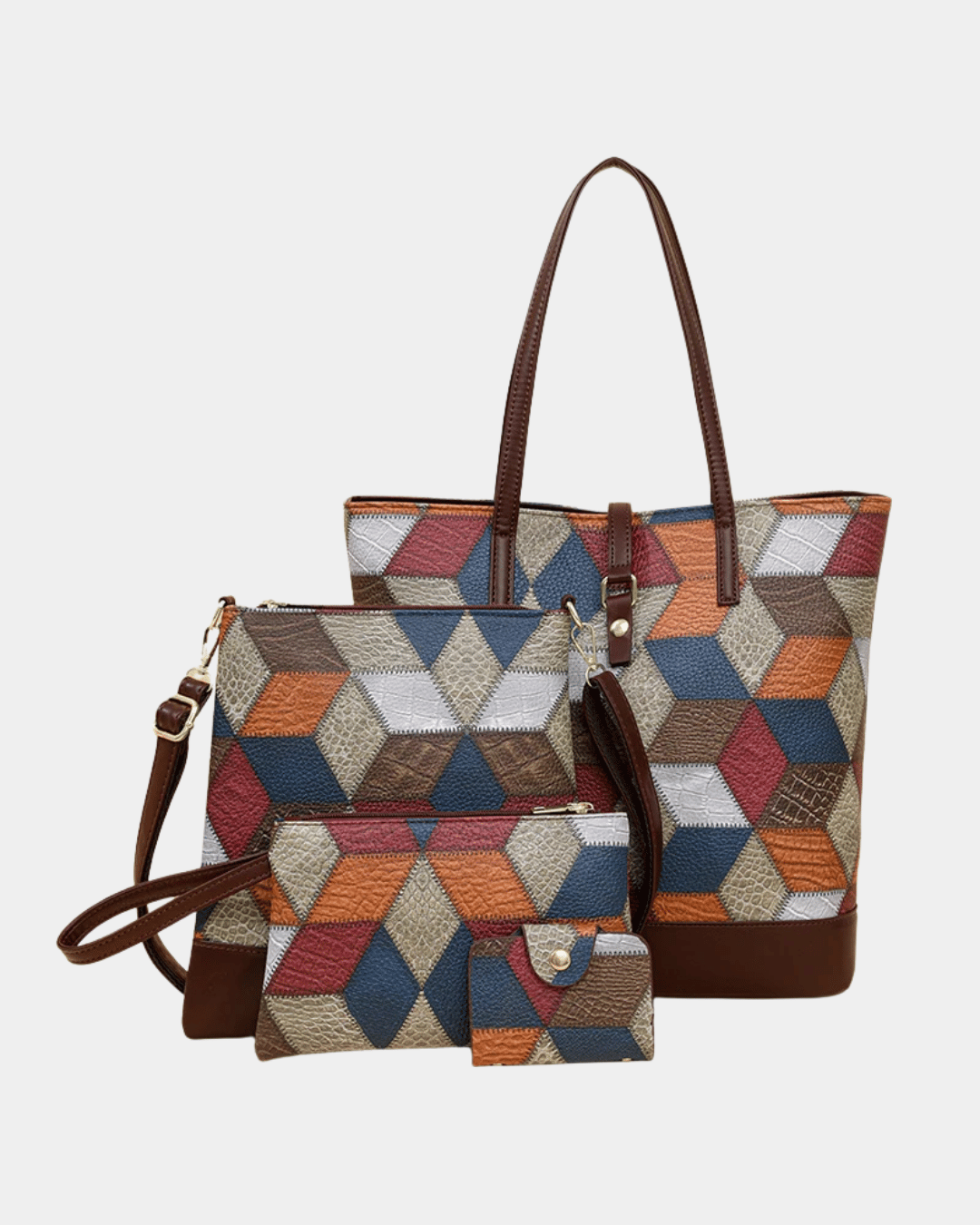 Sac à imprimé géométrique 4 pièces - Lancement exclusif