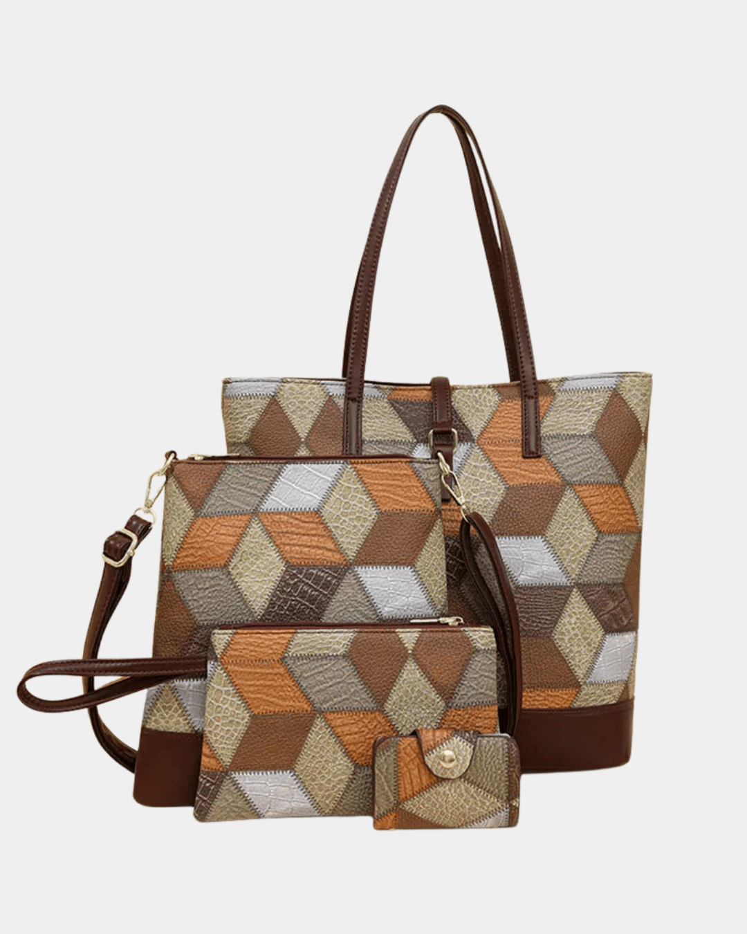 Sac à imprimé géométrique 4 pièces - Lancement exclusif