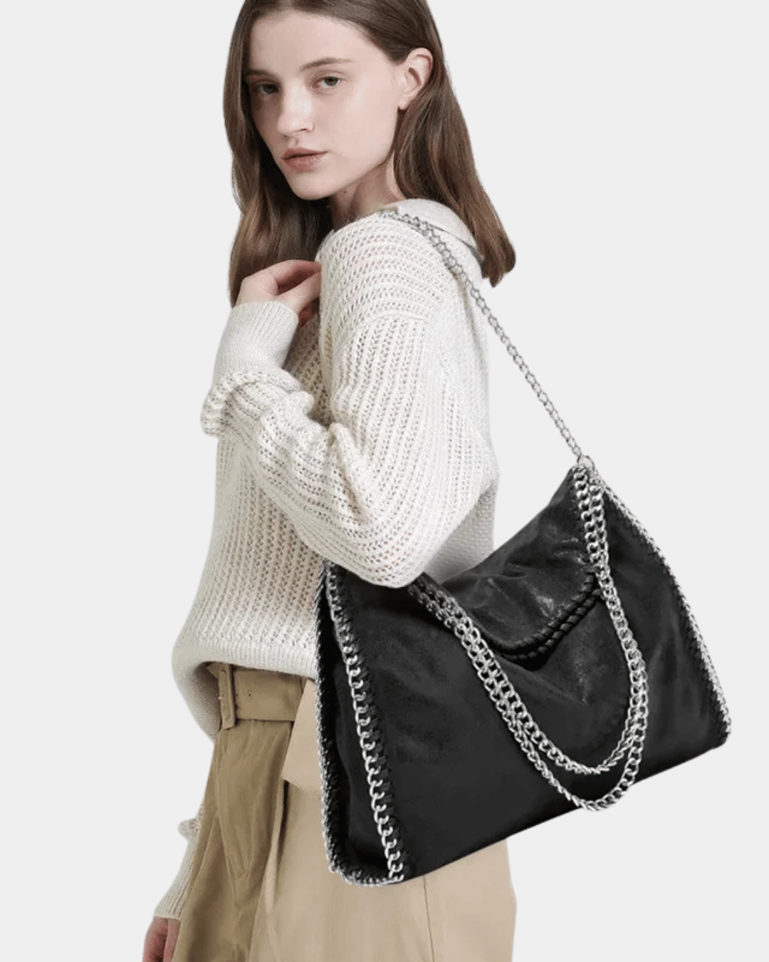 Sac Casual en Cuir Texturé – Grand et Élégant