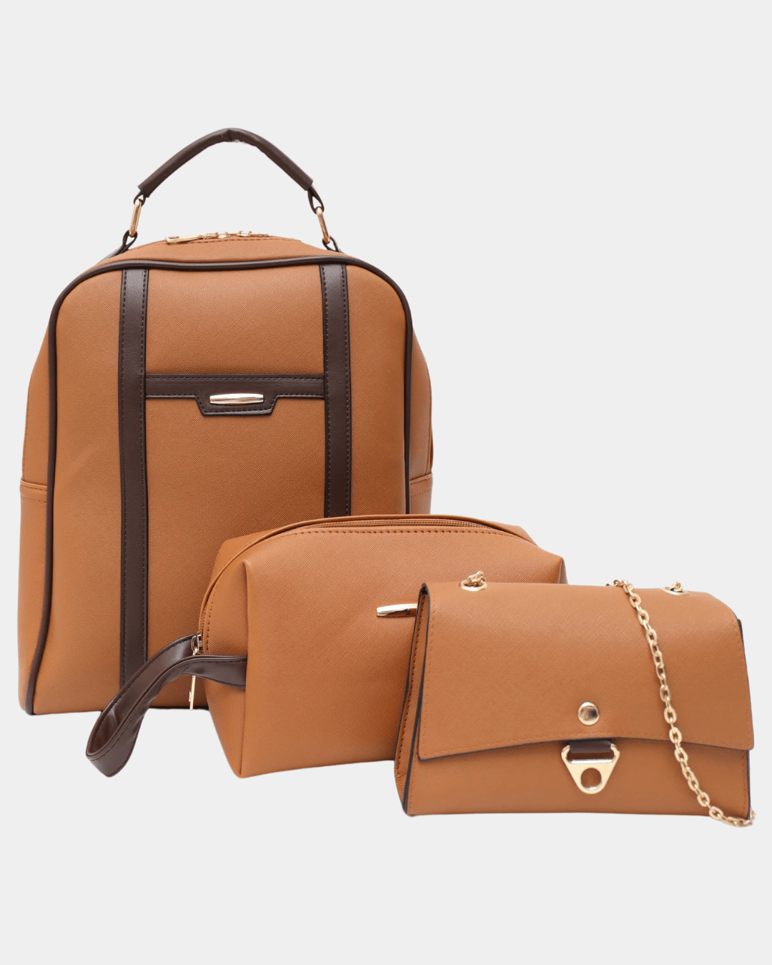 Kit de sac en cuir 3 pièces