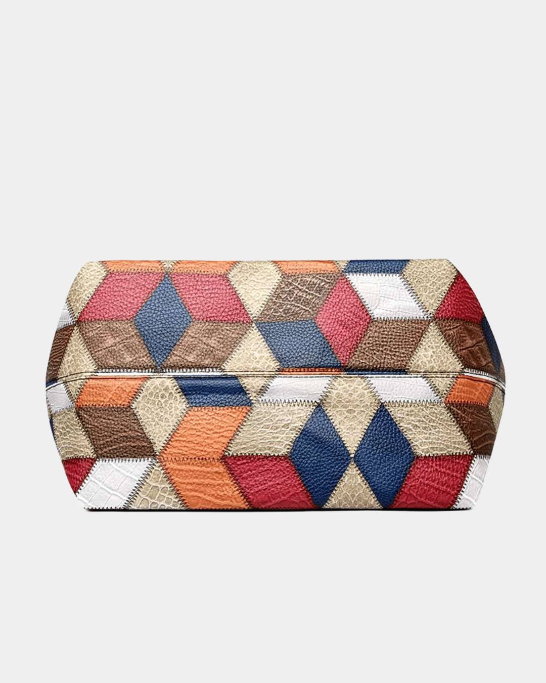 Sac hawaïen en cuir à imprimé géométrique