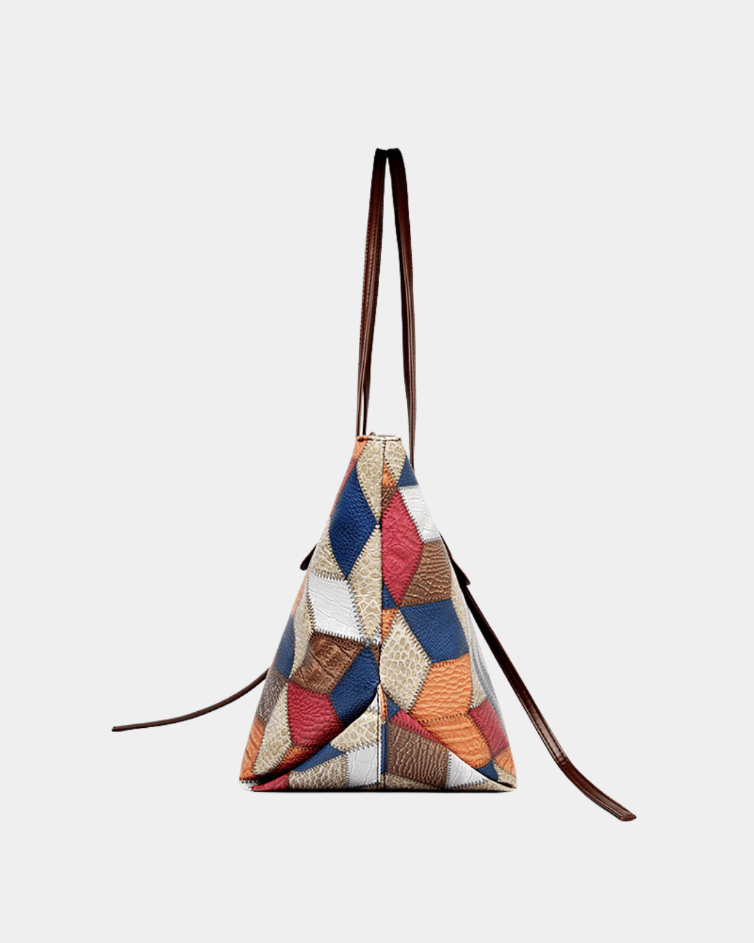 Sac hawaïen en cuir à imprimé géométrique