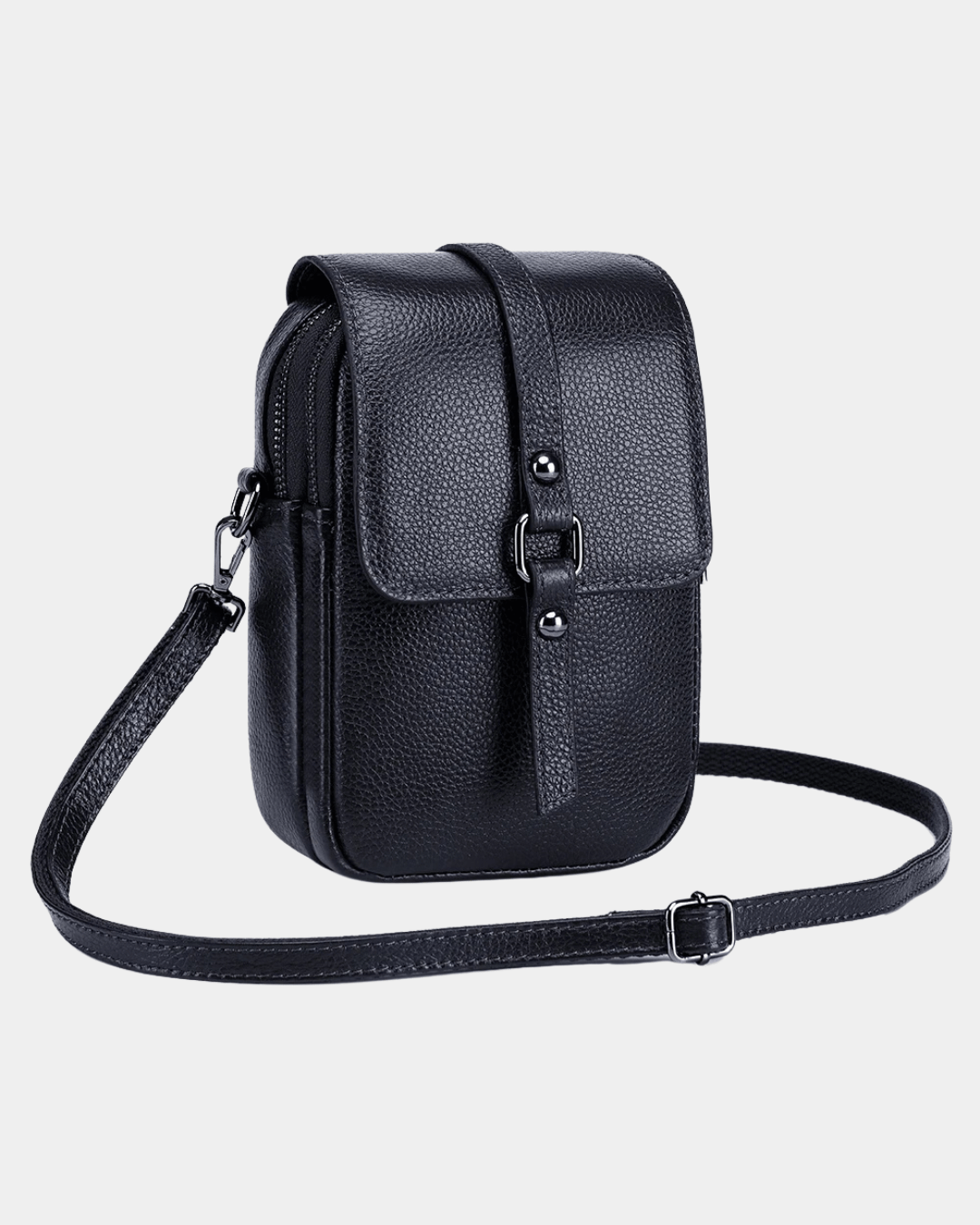 Sac bandoulière compact en cuir Bi