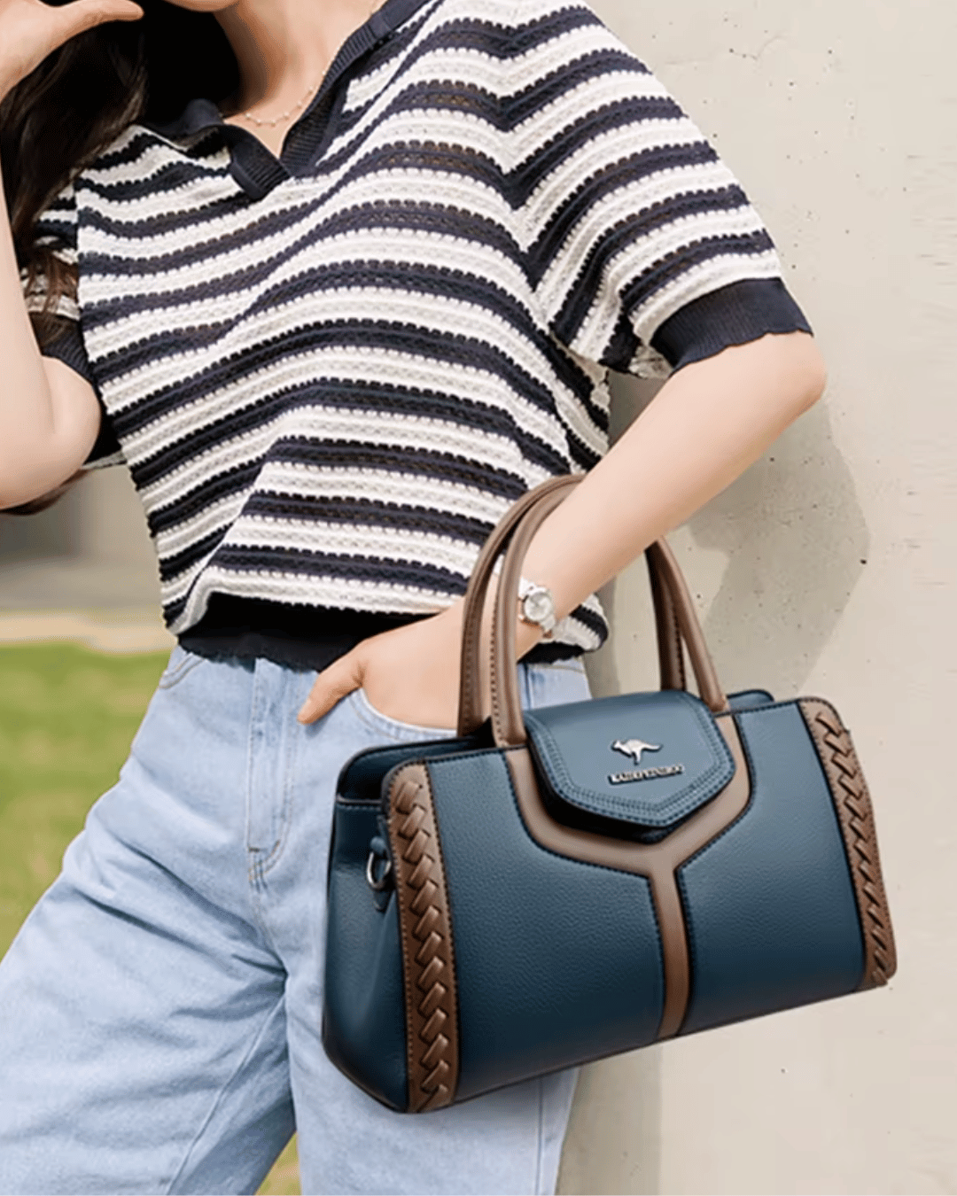 Sac en cuir style baguette Luan