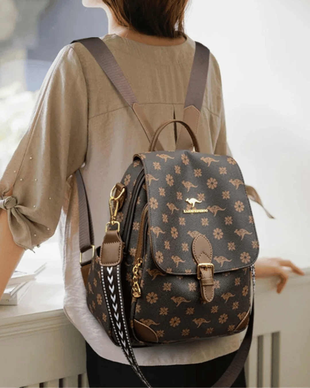 Sac à dos Amanda Guedes en cuir premium