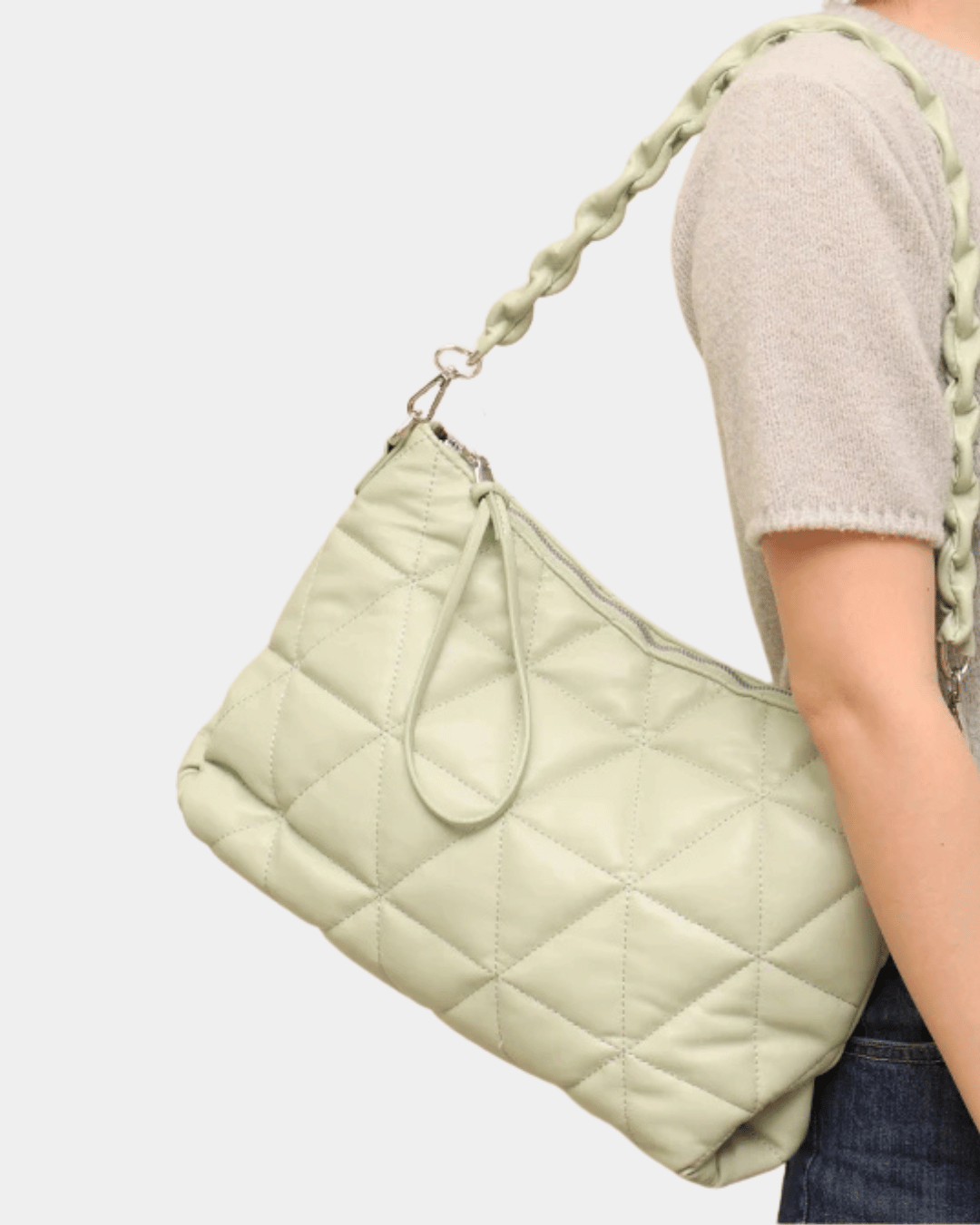 Sac fente en cuir véritable