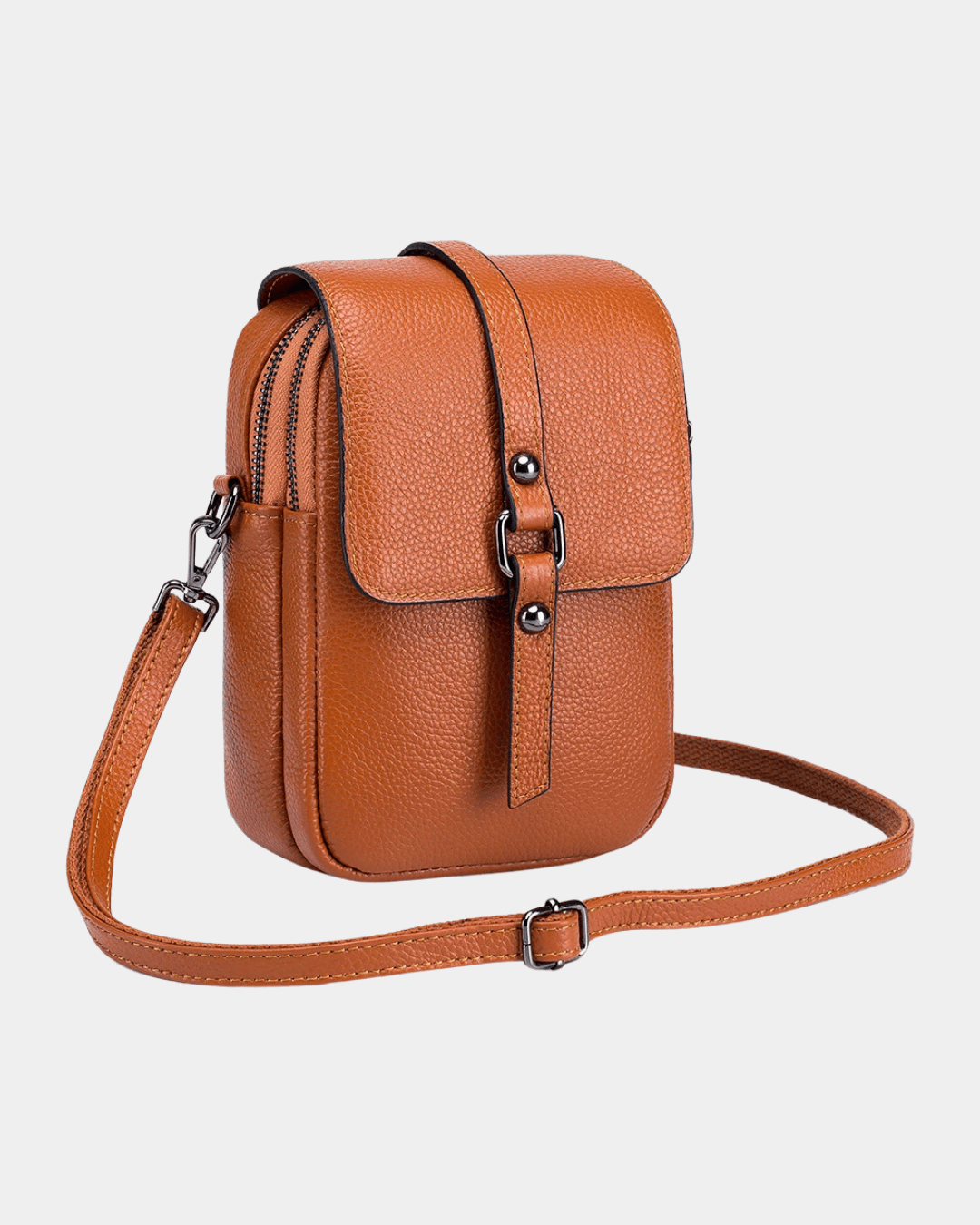 Sac bandoulière compact en cuir Bi