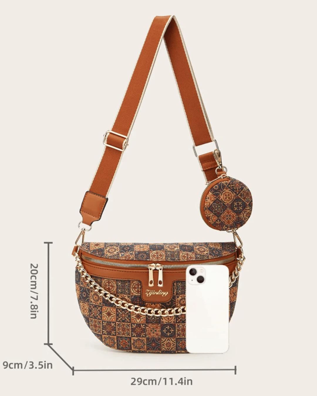 Sac bandoulière style sac banan