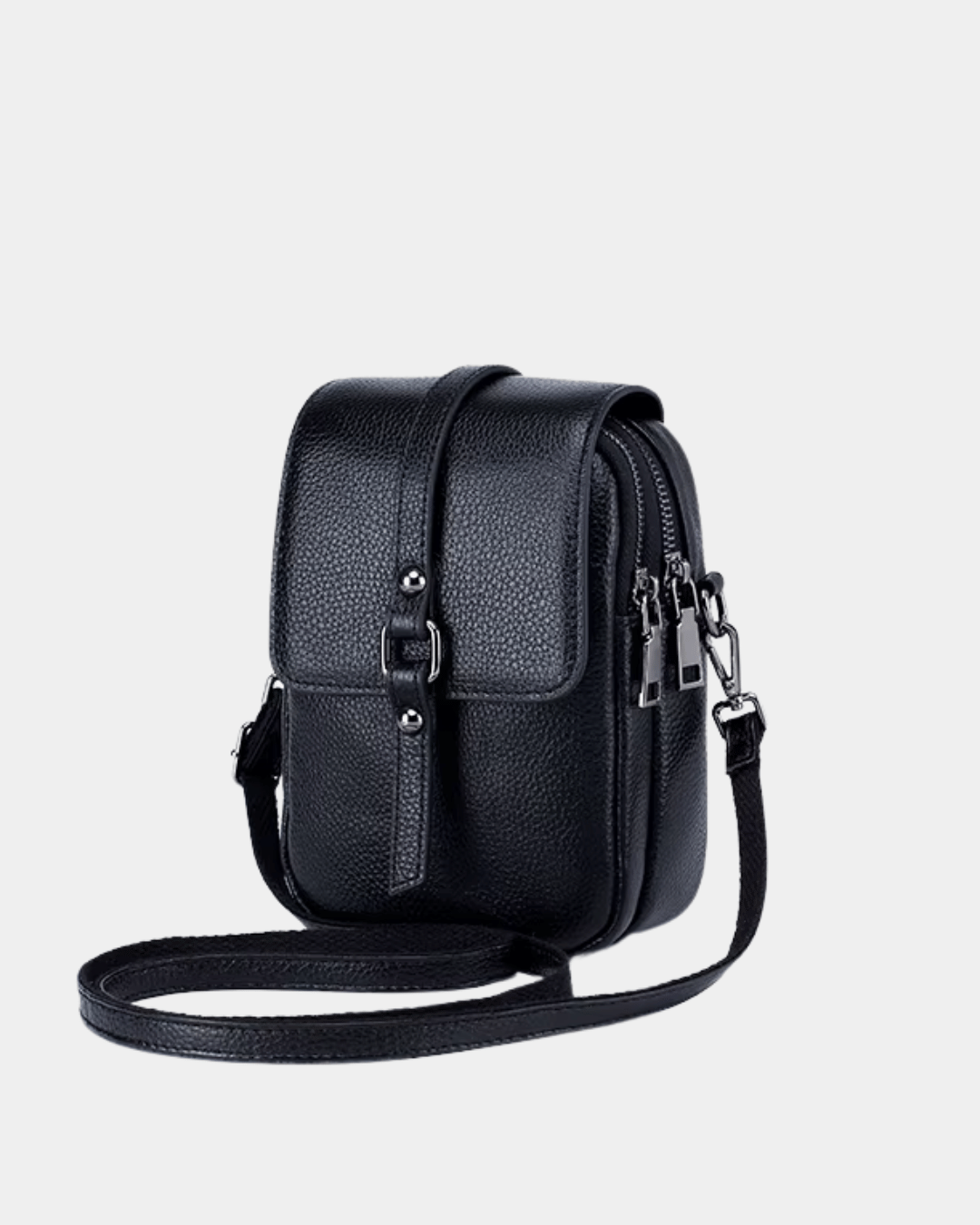 Sac bandoulière compact en cuir Bi