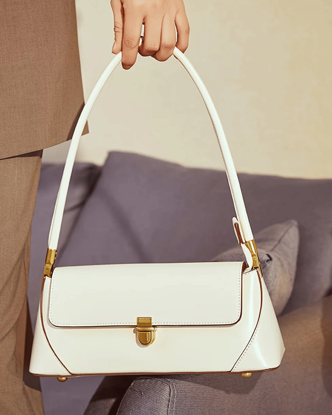 Sac baguette en cuir Soni