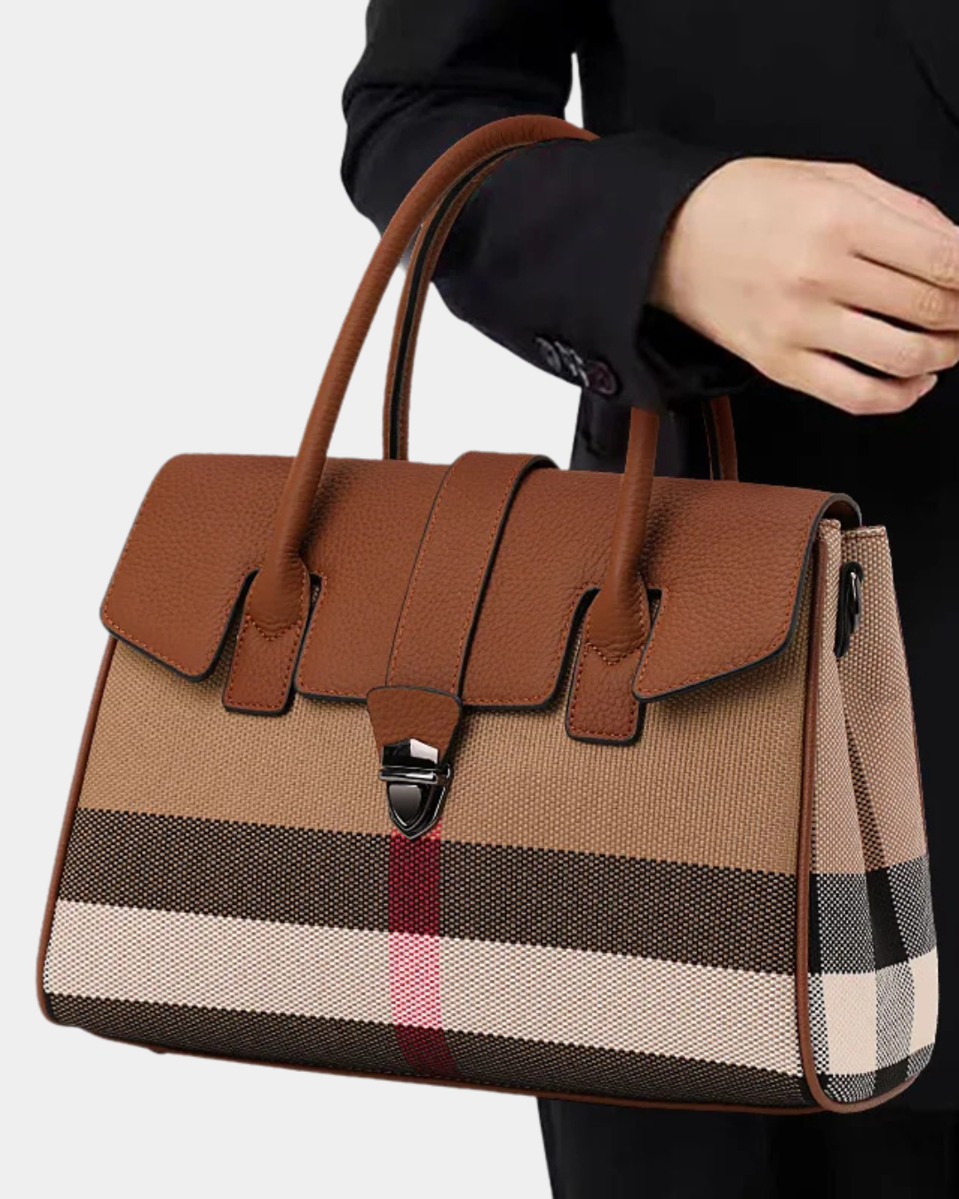 Sac en cuir à carreaux de qualité supérieure Neve