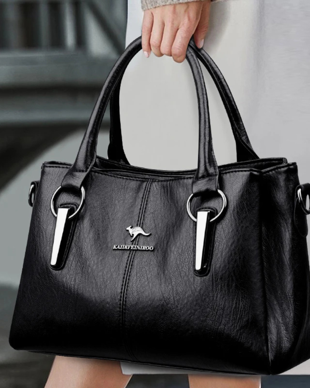 Sac rétro en cuir véritable