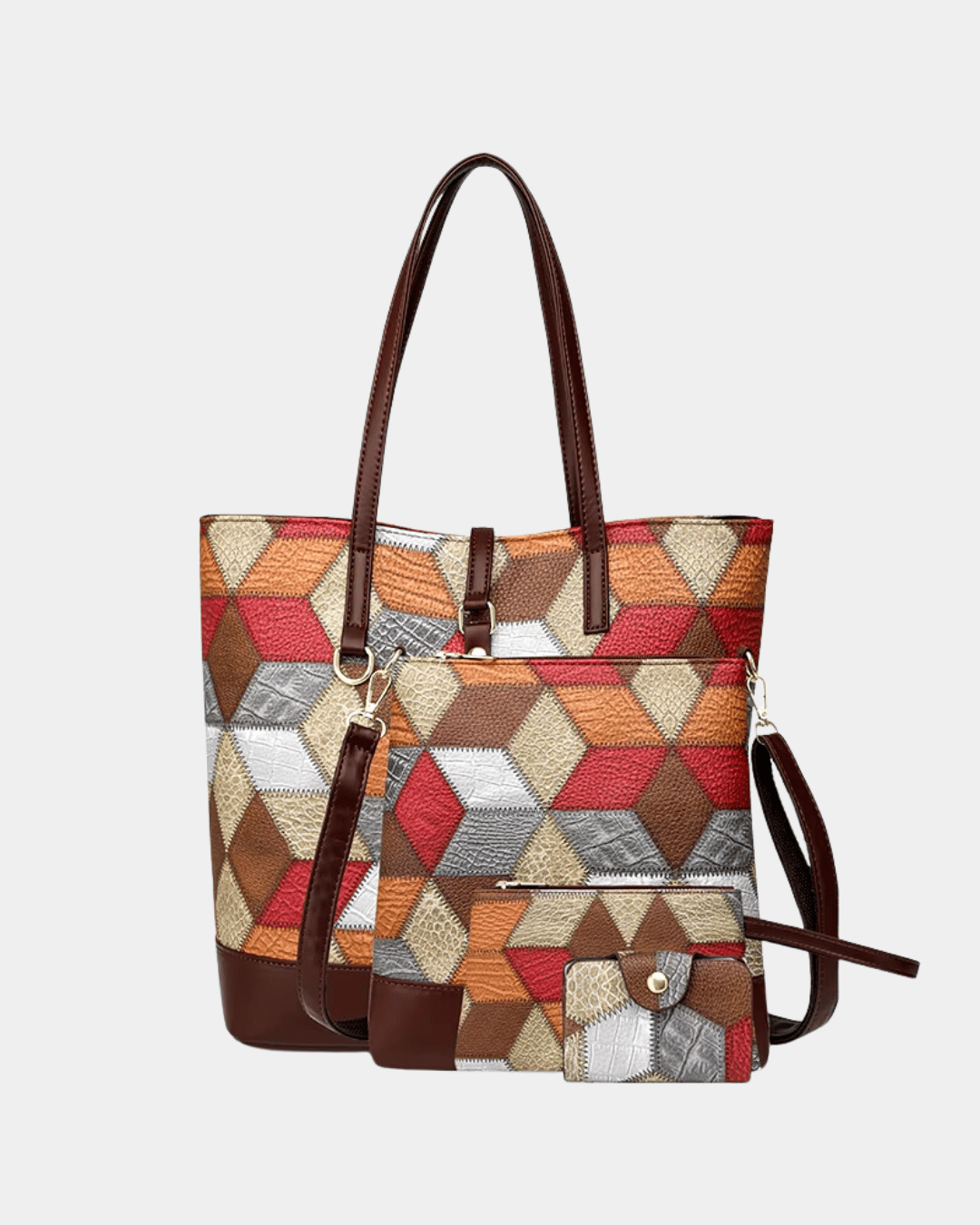 Sac à imprimé géométrique 4 pièces - Lancement exclusif