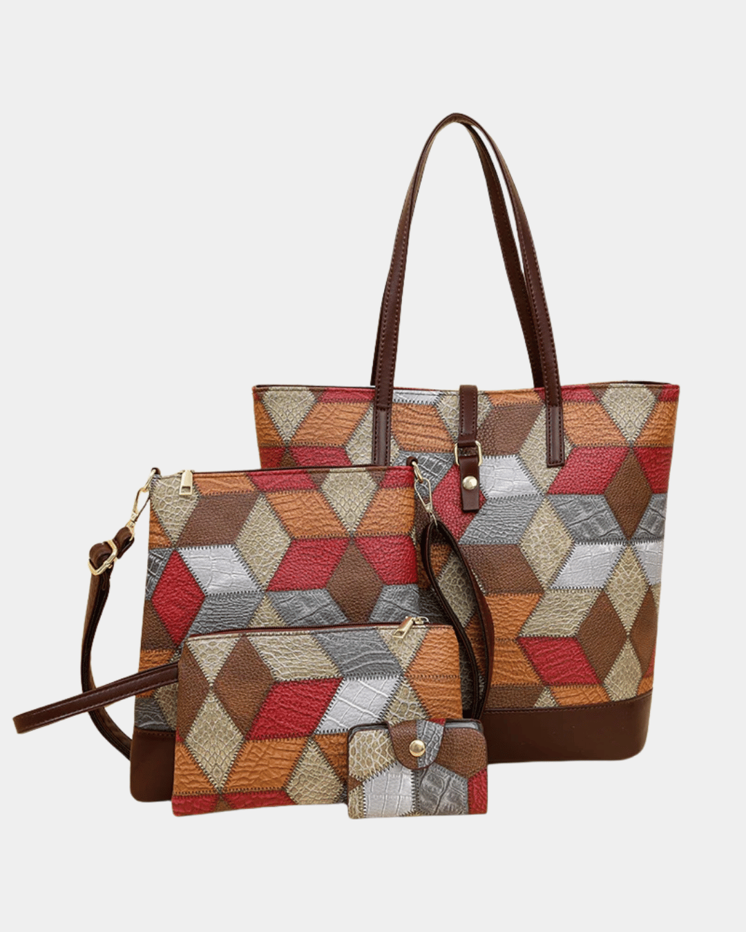 Sac à imprimé géométrique 4 pièces - Lancement exclusif