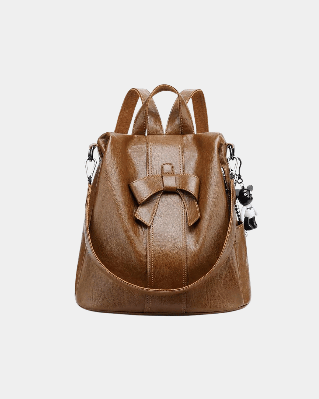 Sac à dos en cuir pour femme avec nœu