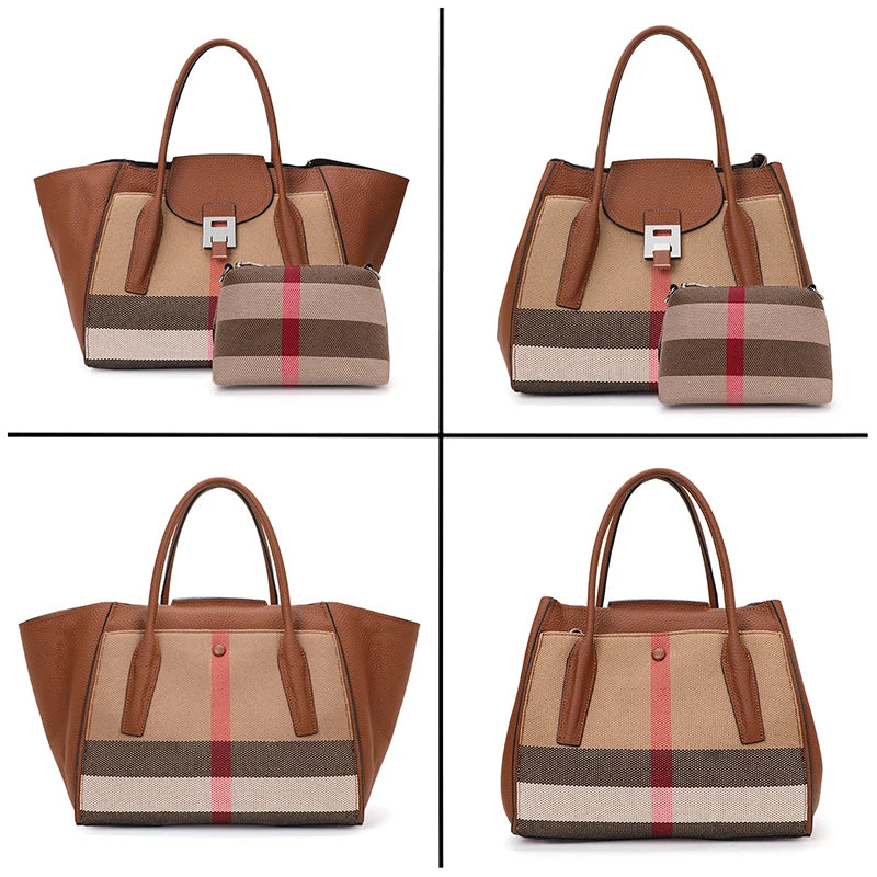 Sac rétro en cuir véritabl