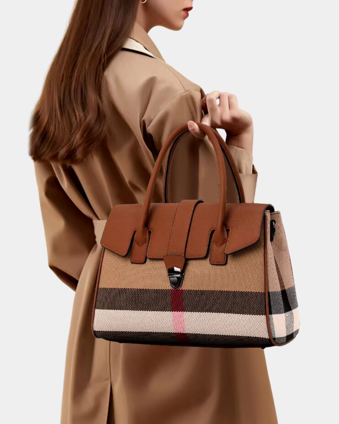 Sac en cuir à carreaux de qualité supérieure Neve