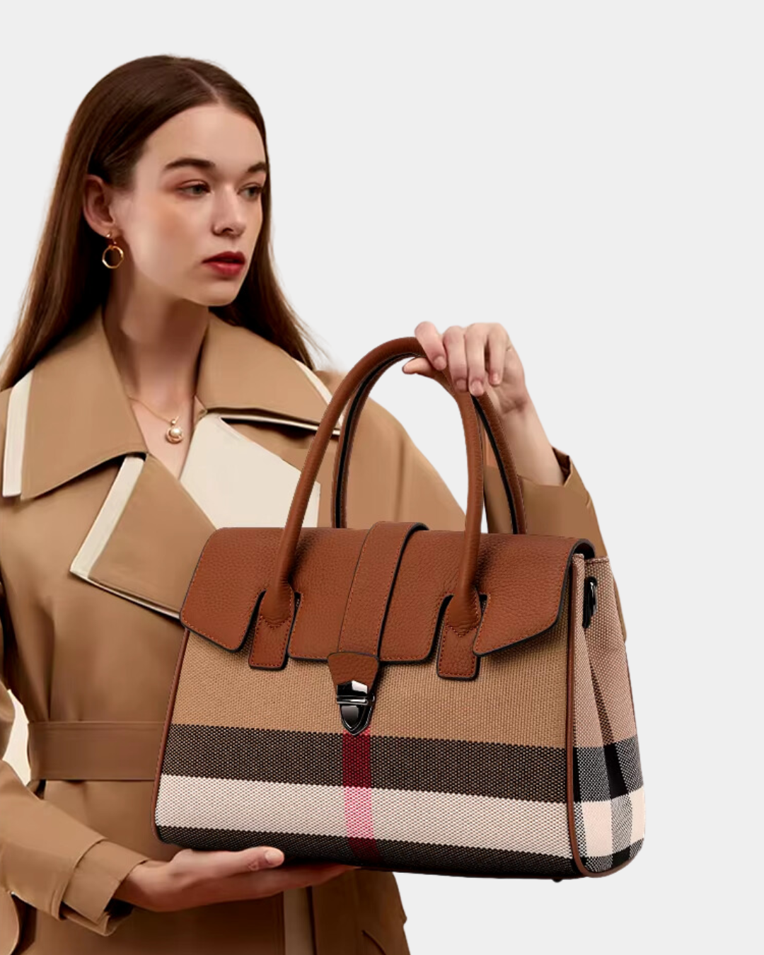 Sac en cuir à carreaux de qualité supérieure Neve